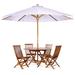 Longshore Tides Humphrey 6-Piece 4-ft Teak Octagon Folding Outdoor Table Set Wood/Teak in White | Wayfair 261170BCD4894684B1AFCEB4083676F6