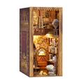 CUTEBEE DIY Book Nook Kit - DIY Miniature Dolls House Kit with Furniture and LED Light, 3D Puzzle Wooden Art Bookends, Model Kits for Adults to Build,Gift Christmas Decorations (Eternal Bookstore)