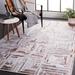 Brown/White 96 x 60 x 0.25 in Indoor Area Rug - Foundry Select Geometric Area Rug in Beige/Brown Polyester | 96 H x 60 W x 0.25 D in | Wayfair