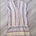 Free People Dresses | Baja Woven Free People Striped Dress Shift Cover Up Small Oversized Fits Medium | Color: Cream/Pink | Size: S