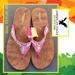 American Eagle Outfitters Shoes | Indian Themed America Eagle Flip-Flops | Color: Pink/Silver | Size: 10