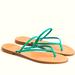 J. Crew Shoes | J. Crew Emerald Capri Braided Strap Flip Flops | Color: Blue/Green | Size: 10