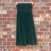 J. Crew Dresses | J Crew 100% Silk Green Strapless Dress Size 0 | Color: Green | Size: 0