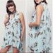Free People Dresses | Free People Blue Green Swing Floral Tunic Short Casual Dress | Color: Blue/Green | Size: Xs