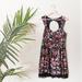 Free People Dresses | Free People Sunkissed Summer Floral Cutout Mini Dress Size 6 | Color: Black/Pink | Size: 6