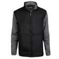 Ram Golf Full Zip Padded Sweater, Black/Grey, Mens XL