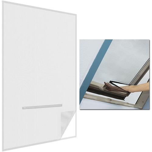 Fliegengitter für Dachfenster 140x170cm mit Reißverschluss:Weiß, 3er Set