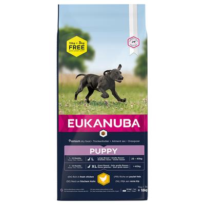 18kg Puppy Large Breed Chicken Eukanuba Dry Dog Food