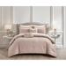 NY&C Home Trinity 9 Piece Cotton Blend Jacquard Shell with Interlaced Geometric Pattern Comforter Set