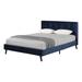 South Shore Hype Bed Set Upholstered/Polyester in Black | 37.5 H x 57 W x 80.5 D in | Wayfair 14673