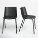 Joss & Main Bryn Patio Dining Side Chair, Steel in Black | 31 H x 18.5 W x 20.5 D in | Wayfair 74AB980F16E44B73AD249219A3A41562