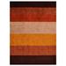 Brown/Orange 120 x 96 x 0.75 in Area Rug - Latitude Run® Handloom Knotted Contemporary Multicolor Area Rug 1219JAJ | Wayfair