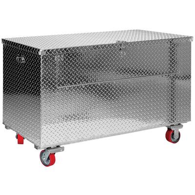 Vestil 36" x 60" Portable Aluminum Tread Plate Toolbox with Fold-Down Door APTS-3660-C-FD