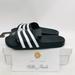 Adidas Shoes | Adidas Slides Black White Adilette Aqua Men New | Color: Black/White | Size: 11