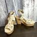 American Eagle Outfitters Shoes | American Eagle Women’s Size 7.0 Wedge Sandals Ivory Lace Detail | Color: White | Size: 7