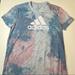 Adidas Dresses | Adidas Blue, Pink, & White Tie Dye Tee Shirt Dress, Short Sleeve, Size Small Nwt | Color: Blue/Pink | Size: S