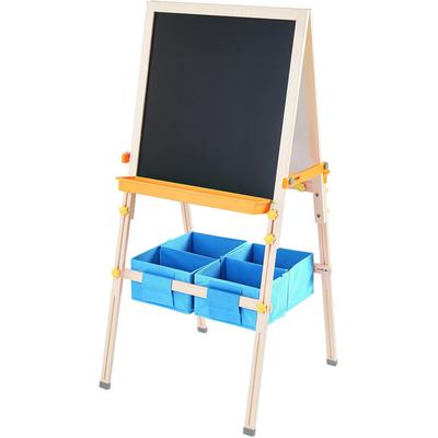 3 in 1 Kinder Staffeleien-Holz Blau Tafel Mit Zubehör Kleine Künstler Vangogh TK-FB028G - Holz Blau