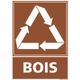 Signaletique.biz France - Panneau Recyclage bois, Tri sélectif des déchets bois. Recyclage en