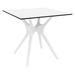 31.5" White Solid Square Patio Dining Table