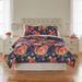 Rosie Quilt Set by BrylaneHome in Floral Navy (Size TWIN)