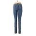 Forever 21 Casual Pants - High Rise Skinny Leg Slim: Blue Bottoms - Women's Size Medium - Dark Wash