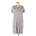 SONOMA life + style Casual Dress - Shift: Gray Solid Dresses - Women's Size Medium