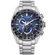 Citizen Herren Analog Solar Uhr mit Edelstahl Armband CB5914-89L, Blau