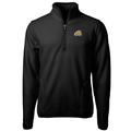 Men's Cutter & Buck Black George Mason Patriots Team Logo Cascade Eco Sherpa Fleece Quarter-Zip Pullover Jacket