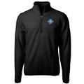 Men's Cutter & Buck Black Indiana State Sycamores Team Logo Cascade Eco Sherpa Fleece Quarter-Zip Pullover Jacket