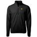 Men's Cutter & Buck Black Iowa Hawkeyes Team Logo Cascade Eco Sherpa Fleece Quarter-Zip Pullover Jacket