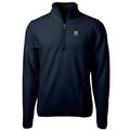 Men's Cutter & Buck Navy Midshipmen Team Logo Cascade Eco Sherpa Fleece Quarter-Zip Pullover Jacket