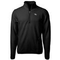 Men's Cutter & Buck Black North Carolina Central Eagles Team Logo Cascade Eco Sherpa Fleece Quarter-Zip Pullover Jacket