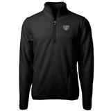 Men's Cutter & Buck Black Oakland Golden Grizzlies Team Logo Cascade Eco Sherpa Fleece Quarter-Zip Pullover Jacket