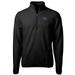 Men's Cutter & Buck Black Pitt Panthers Team Logo Cascade Eco Sherpa Fleece Quarter-Zip Pullover Jacket