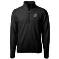 Men's Cutter & Buck Black Washington State Cougars Team Logo Cascade Eco Sherpa Fleece Quarter-Zip Pullover Jacket