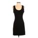 Forever 21 Cocktail Dress - Sheath Scoop Neck Sleeveless: Black Print Dresses - Women's Size Small