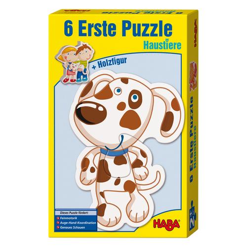 "HABA 3902 6 Erste Puzzles ""Haustiere"" + Holzfigur"
