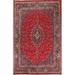 Traditional Floral Mashad Persian Area Rug Hand-knotted Wool Carpet - 9'8" x 13'0"