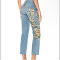 Free People Jeans | Free People Embroidered Jeans | Color: Blue | Size: 24