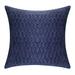 Edie@Home Fishnet Ruched Velvet Decorative Pillow Dec Pillow by Edie@Home in Medium Blue