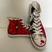 Converse Shoes | Borderlands Mad Moxxi Inspired Canvas Converse All Stars Handpainted Hightops | Color: Pink/Red | Size: Various