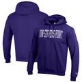Men's Champion Purple Wisconsin-Stevens Point Pointers Eco Powerblend Pullover Hoodie