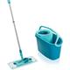 Leifheit Clean Twist M Ergo Mop and Bucket Set, Mop 33 cm wide, Moisture controlled Spin, Faster cleaning Spin mop, Easy-steer Micro Fibre head with 360° joint, Twist Mop