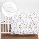 5 Piece Bedding Set Duvet Pillow with Covers & Cotton Sheet for 140x70 cm Baby Cot Bed (City)