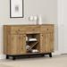 South Shore Bellami Buffet w/ Wine Storage Wood in Black | 37.5 H x 57 W x 17 D in | Wayfair 13751