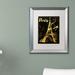 Trademark Fine Art 'Gold Eiffel' by Color Bakery Framed Painting Print Canvas, Wood in Black | 20 H x 16 W x 0.5 D in | Wayfair ALI5024-B1114MF
