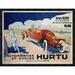 Global Gallery 'Hurtu Automobiles et Cycles' by O'Galop Framed Vintage Advertisement Metal in Brown | 29.1 H x 38 W in | Wayfair GCF-294699-36-299