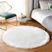 White 70.87 x 70.87 x 2.38 in Living Room Area Rug - White 70.87 x 70.87 x 2.38 in Area Rug - Everly Quinn Rug, Faux Sheepskin Shag Rug, Home Style Sheepskin Rug, Area Rug For Bedroom Living Room Sheepskin | Wayfair