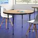 Factory Direct Partners Round T-Mold Adjustable Height Activity Table w/ Standard Ball Glide Legs Laminate/Metal | 30 H in | Wayfair 10044-GYBK