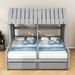 Harper Orchard Celvin Twin Size 2 Drawers House Platform Bed Wood in Gray | 68.9 H x 77.3 W x 75.8 D in | Wayfair E0498322355F48F99F1AD1C41DC295C7